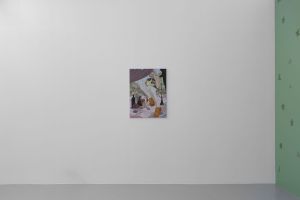 Romane de Watteville, <em>The Feast</em>, 2023, acrylique sur toile, 80 × 60 cm. Production : 40mcube et Centre culturel suisse. On Tour © Margot Montigny. Courtesy galerie Ciaccia Levi.