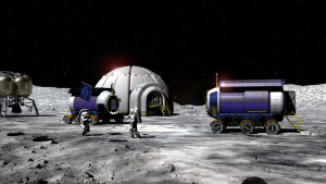 Moon Rolly and Moon Base Two © Design Team Architecture and Vision - Arturo Vittori and Andreas Vogler